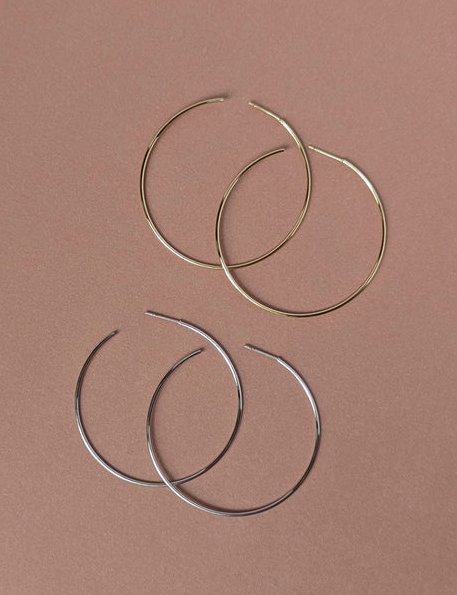 Nuance Skinny Hoops | Gold & Silver