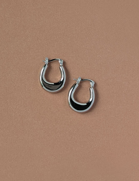 Nuance Horseshoe Hoop | Gold & Silver