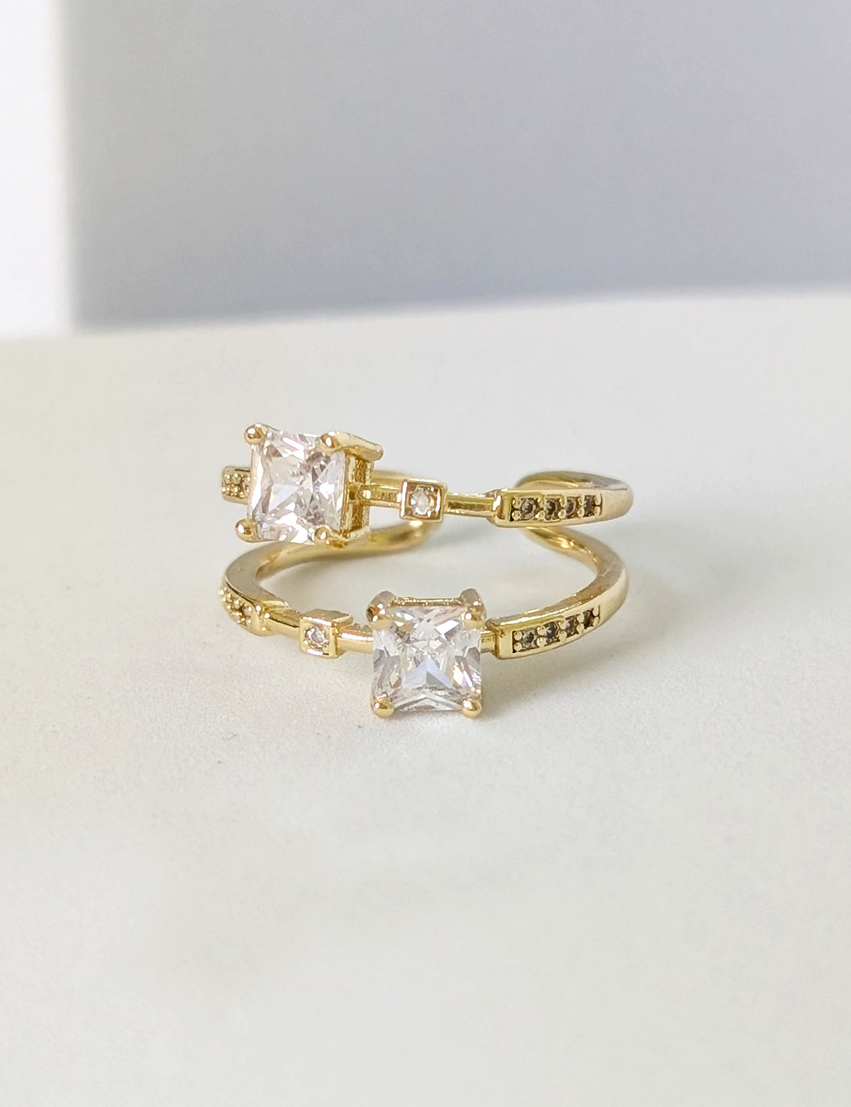 Nuance Square Double Band Ring