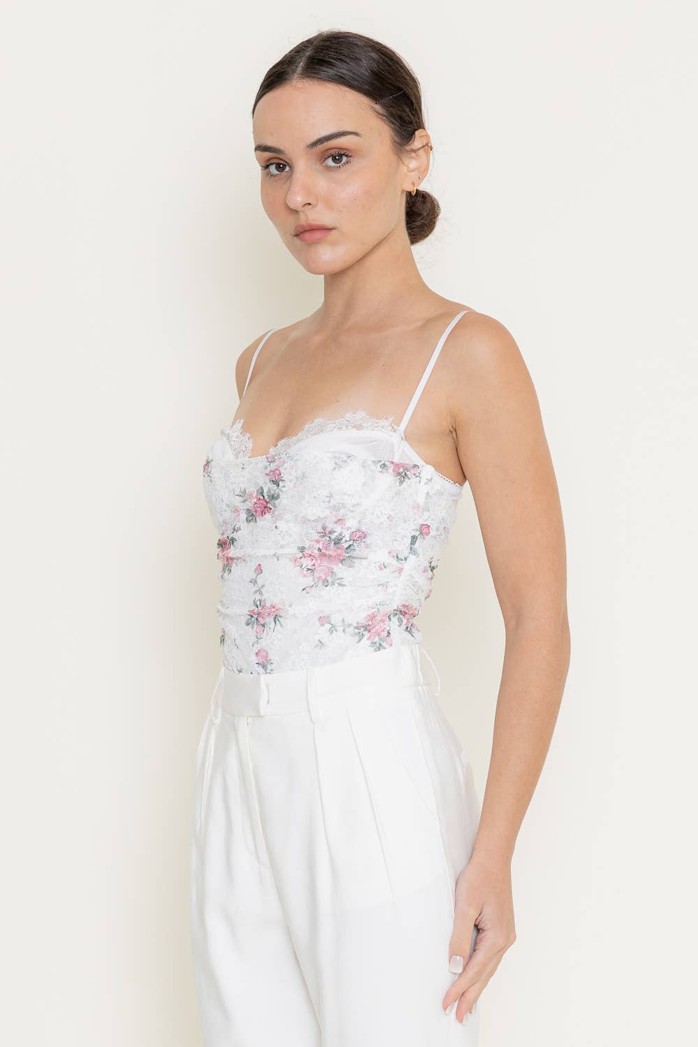 Fore Collection Floral Lace Bodysuit