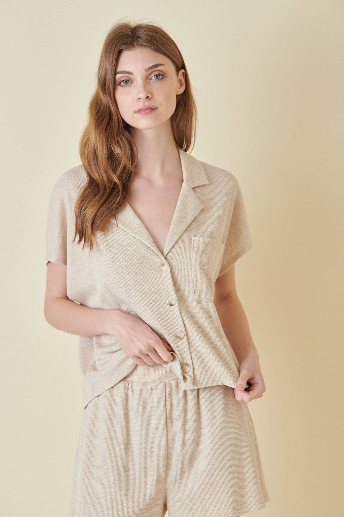 Fore Collection Boxy Waffle Knit Top