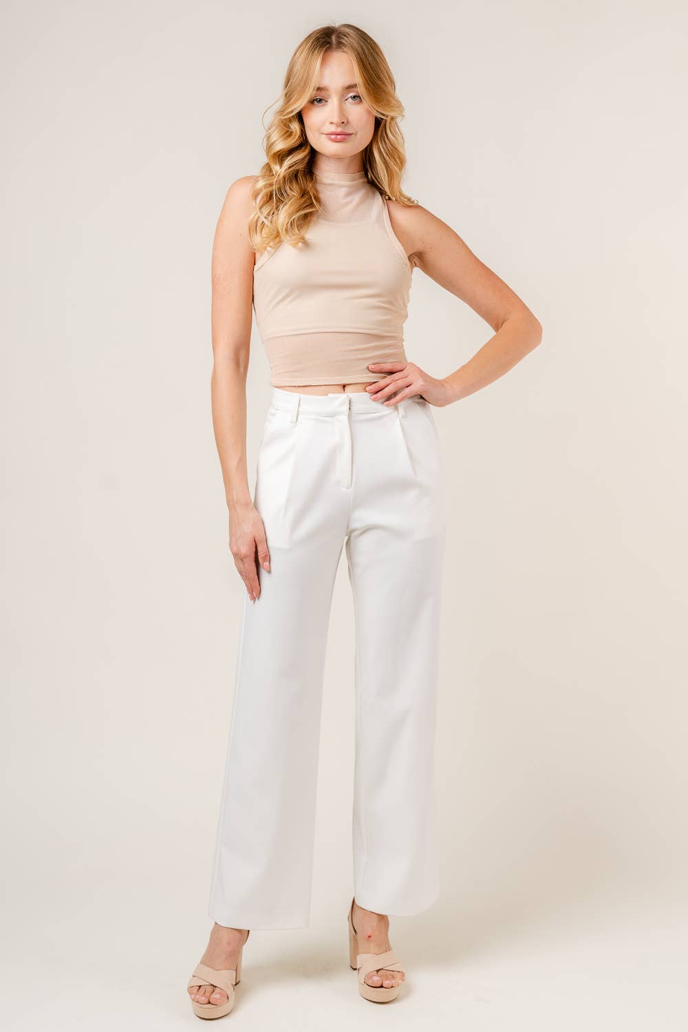 Fore Collection Mesh Double Layer Tank