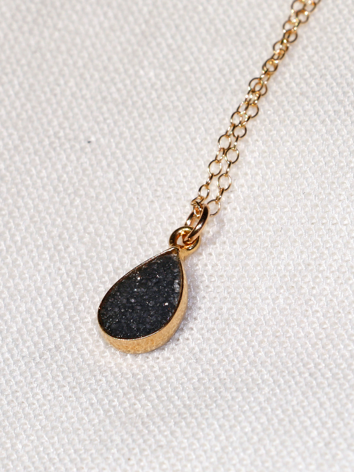 Susan Rifkin Druzy Charm Gold Necklace