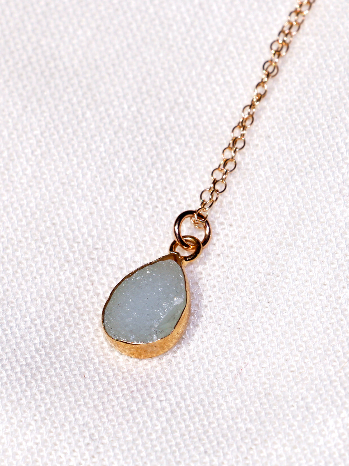 Susan Rifkin Druzy Charm Gold Necklace