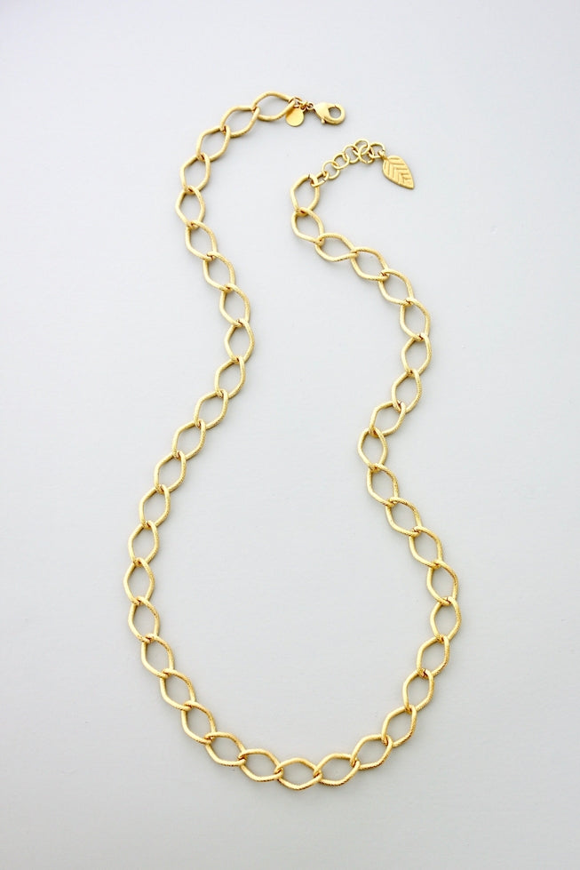 David Aubrey Gold Hoop Chain Necklace