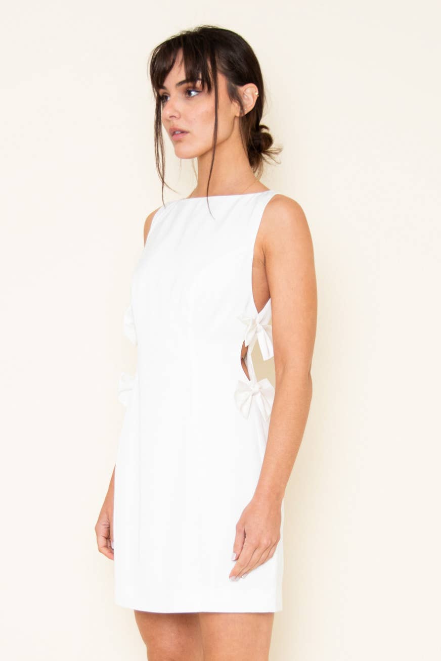 Fore Collection Bow Detail Cocktail Mini Dress