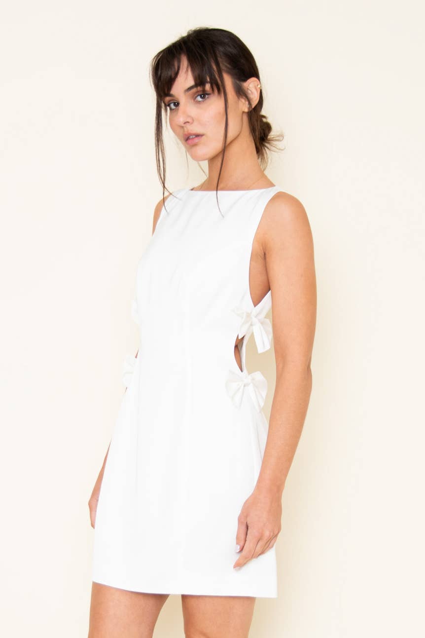 Fore Collection Bow Detail Cocktail Mini Dress