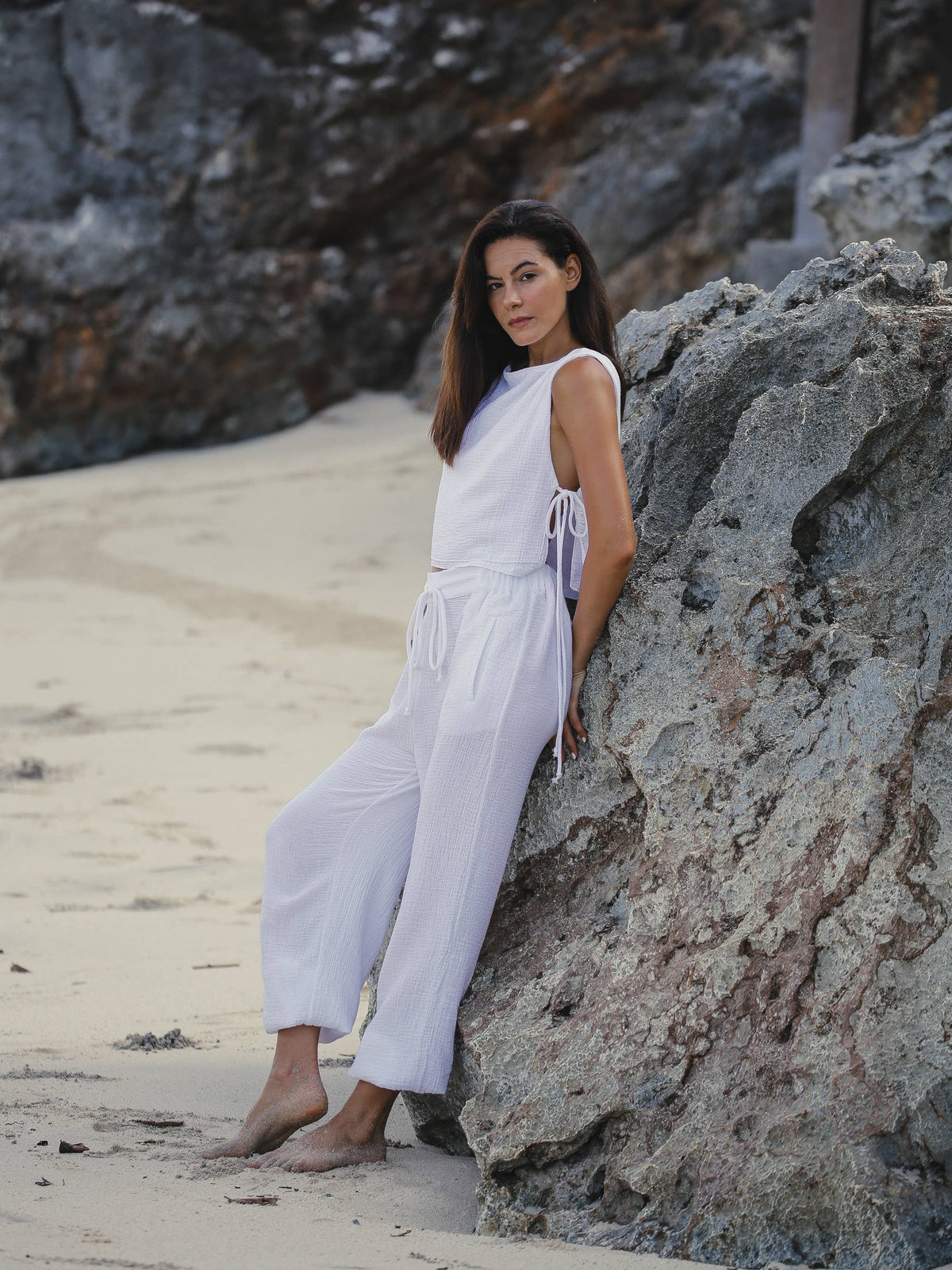 The Handloom Mia Pants - White