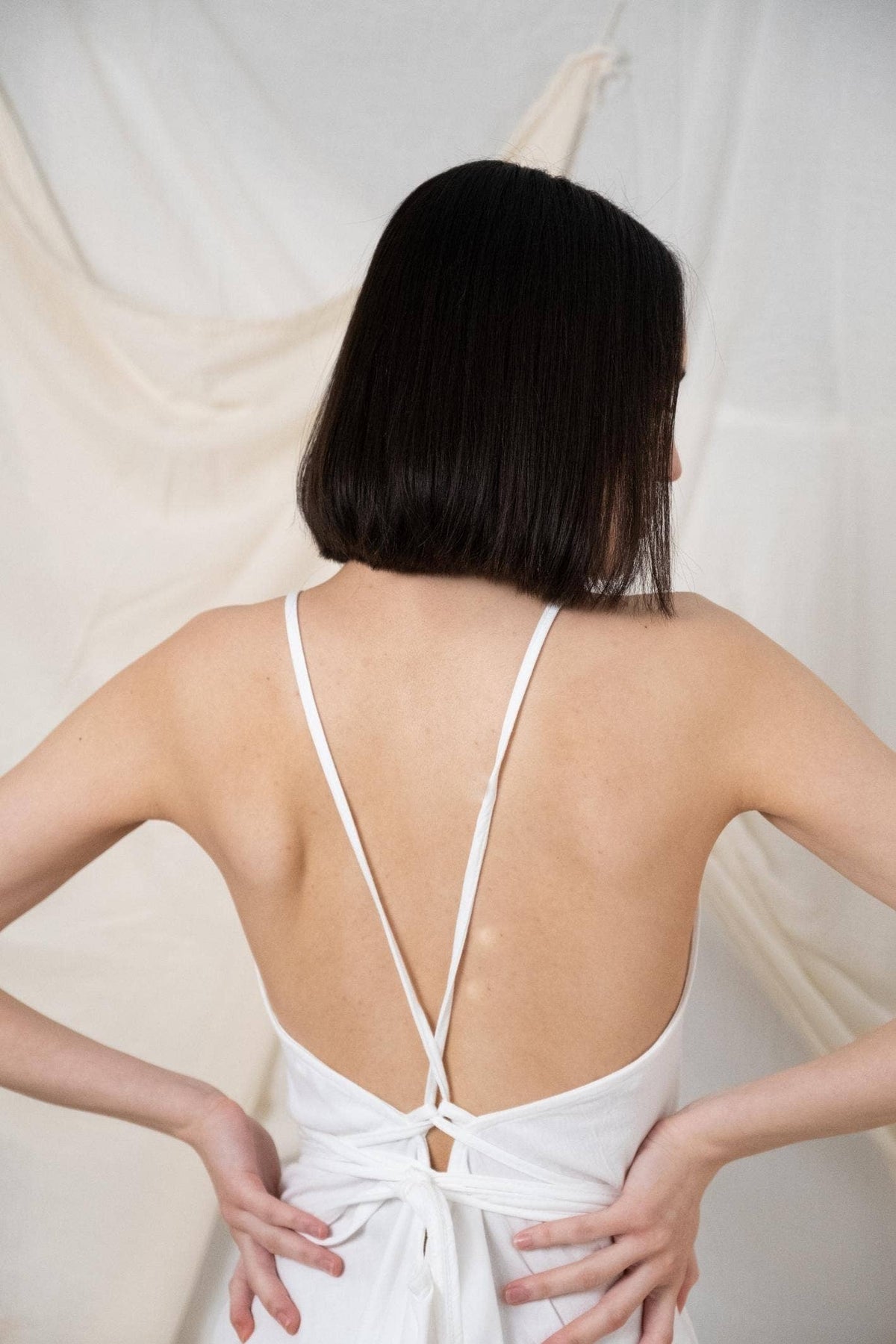 The Handloom Sage Maxi Dress - White