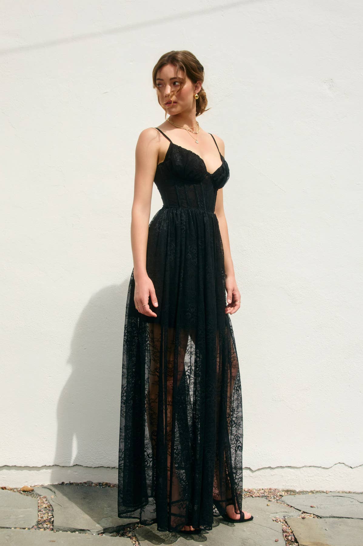 Dress Forum Corset Black Maxi Dress