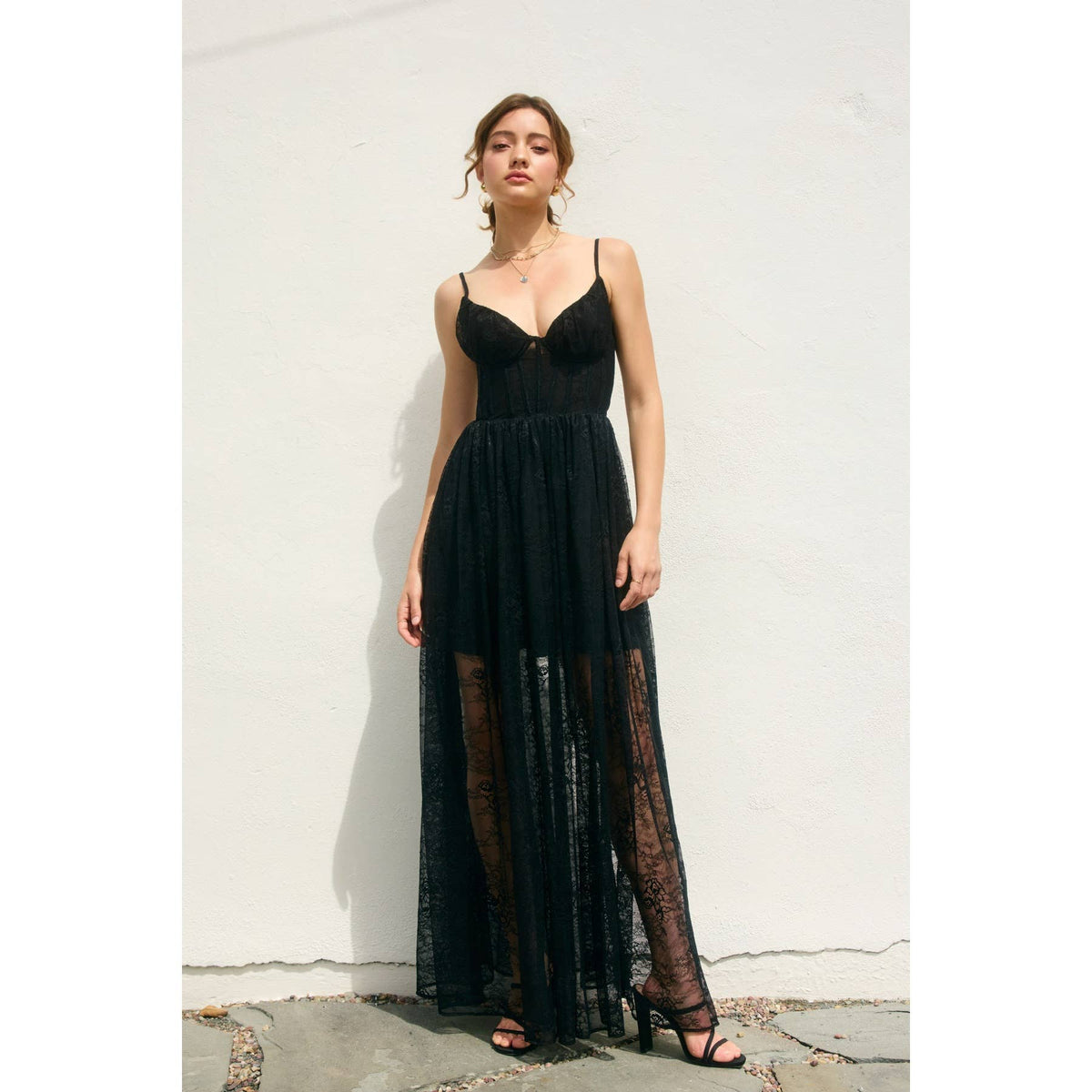 Dress Forum Corset Black Maxi Dress