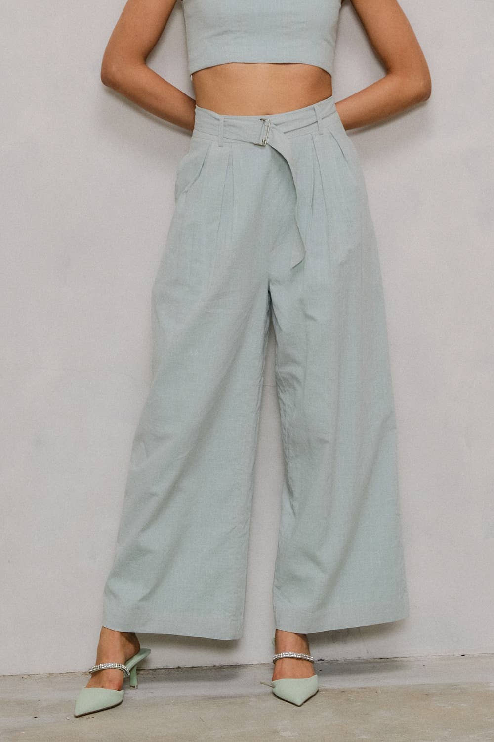 Endless Blu Wide Leg Sage Pants