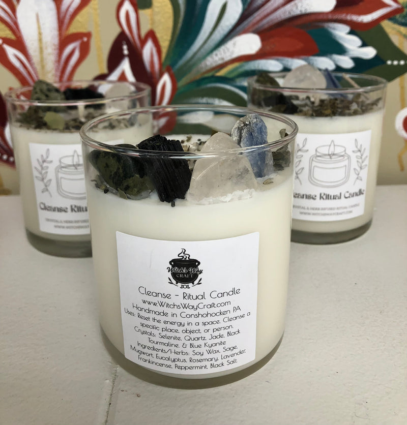 Witch's Way Cleanse Spell Candle