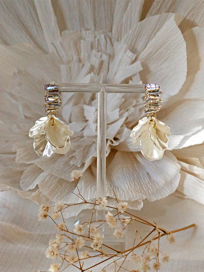 Nuance Pearly Petal Drop Earrings