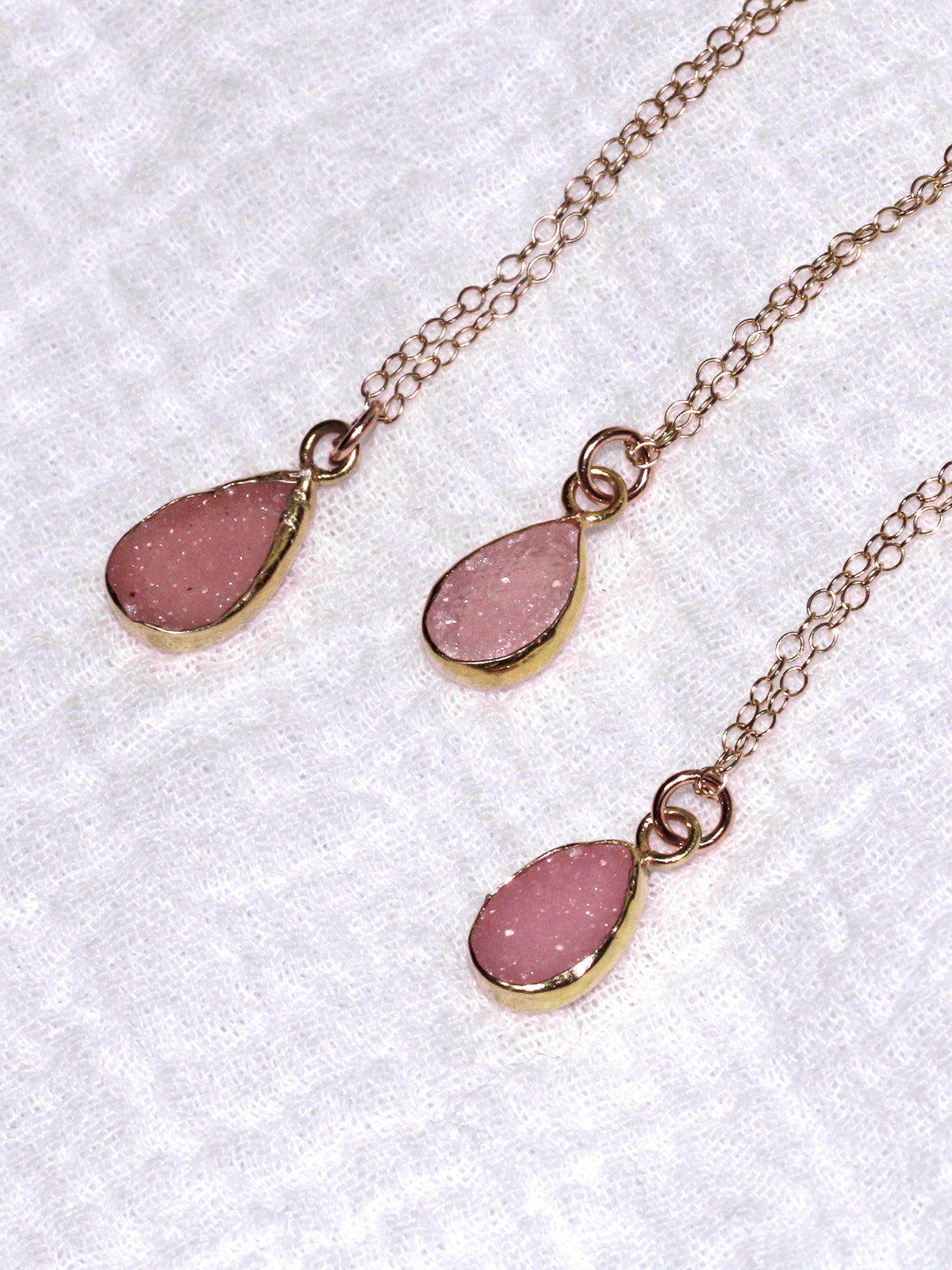 Susan Rifkin Druzy Charm Gold Necklace