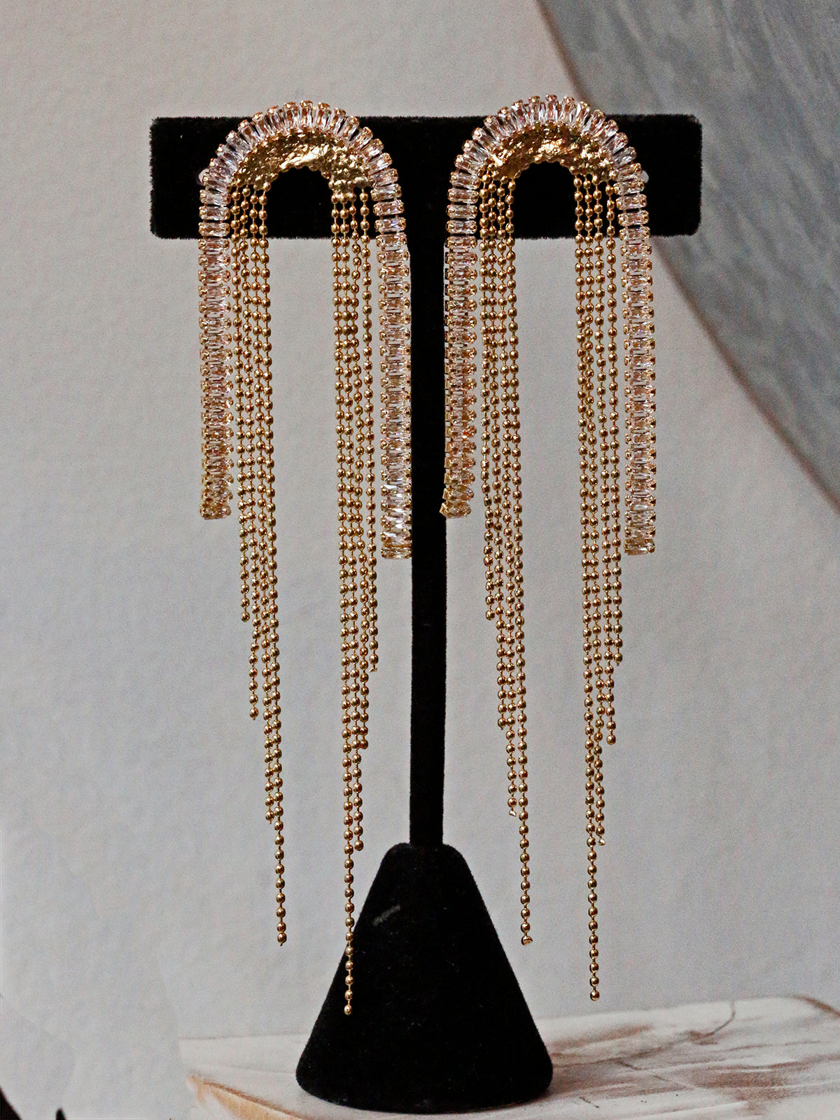 Nuance Sparkle Fringe Drop Earrings