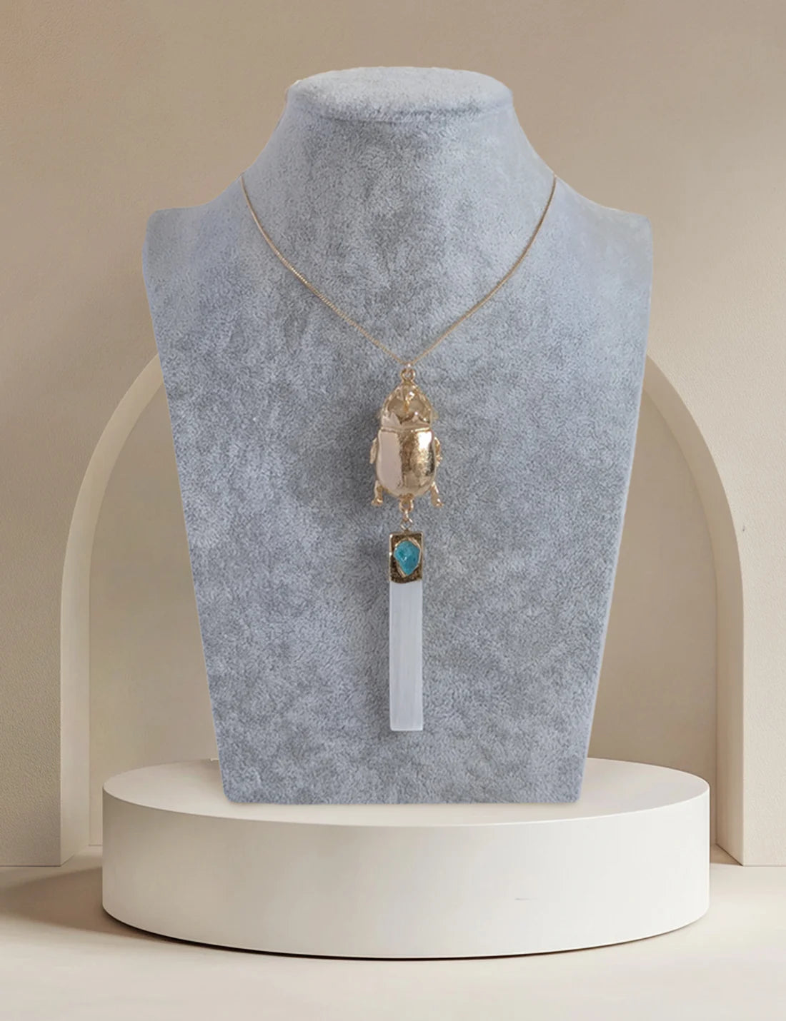 Nuance Beetle Drop Necklace