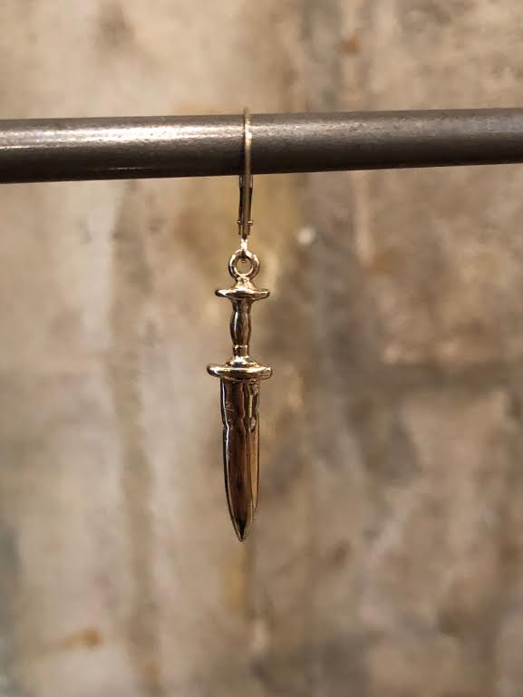Hellhound Jewelry Dagger Shorty Earring - Gold