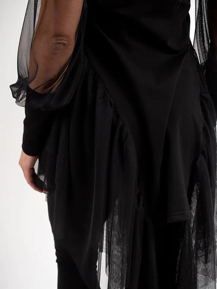 Metamorphoza Asymmetric Mesh Tunic