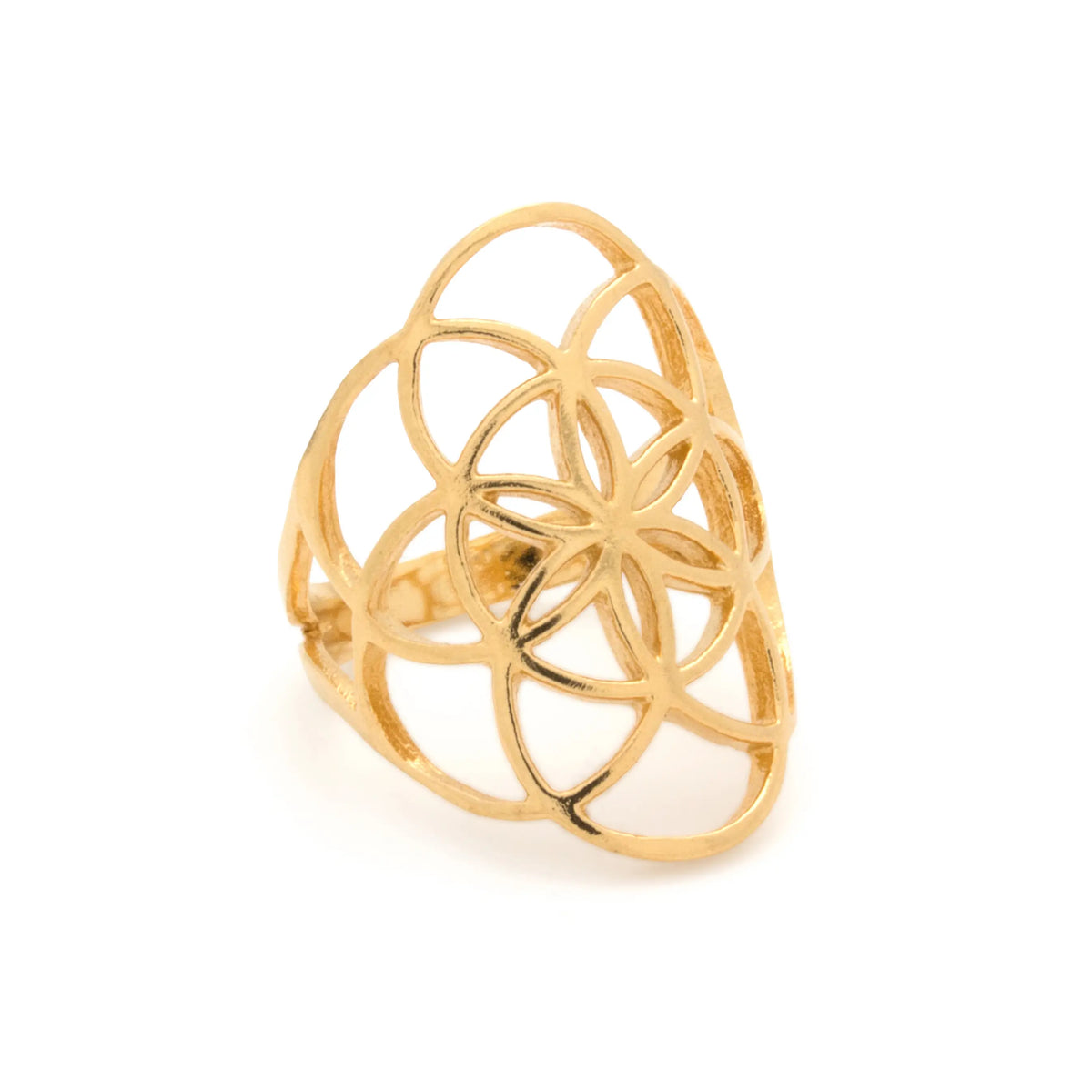 Hiouchi Seed Of Life Ring Gold