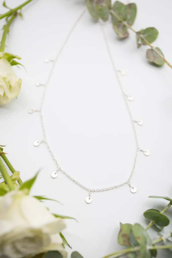 Susan Rifkin Silver Multi Coin Charm Necklace