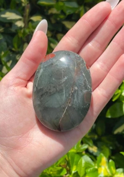 Witch's Way Bloodstone Palm Stone