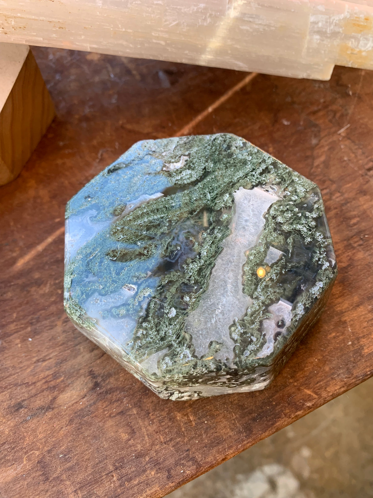 Witch's Way Craft Moss Agate Bowl