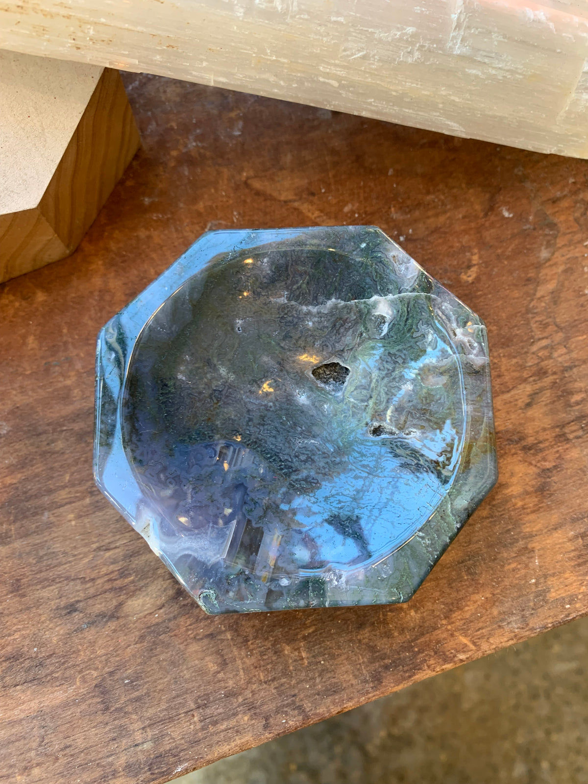 Witch's Way Craft Moss Agate Bowl
