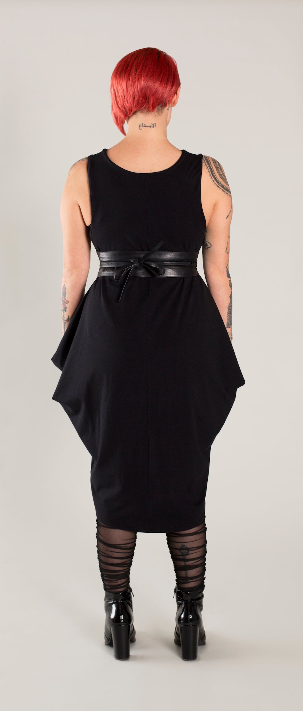 Bianca Rachele Side Cowl Midi Dress