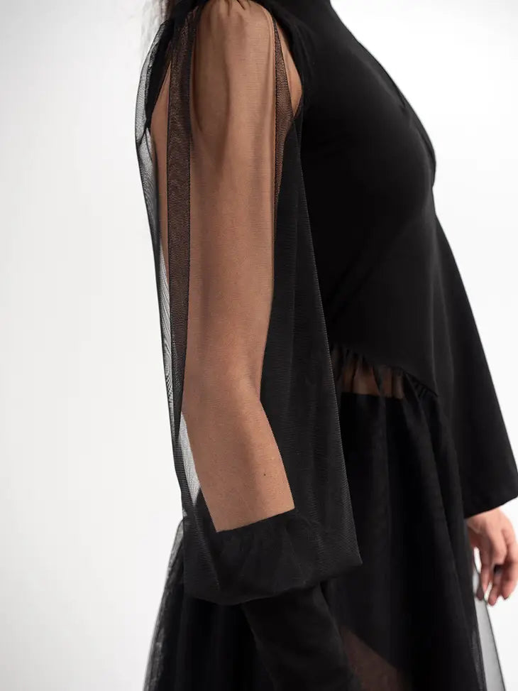 Metamorphoza Asymmetric Mesh Tunic