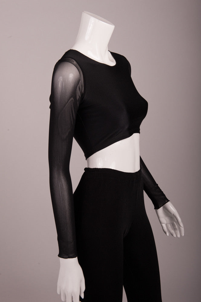 Bianca Rachele Mesh Long Sleeve Crop
