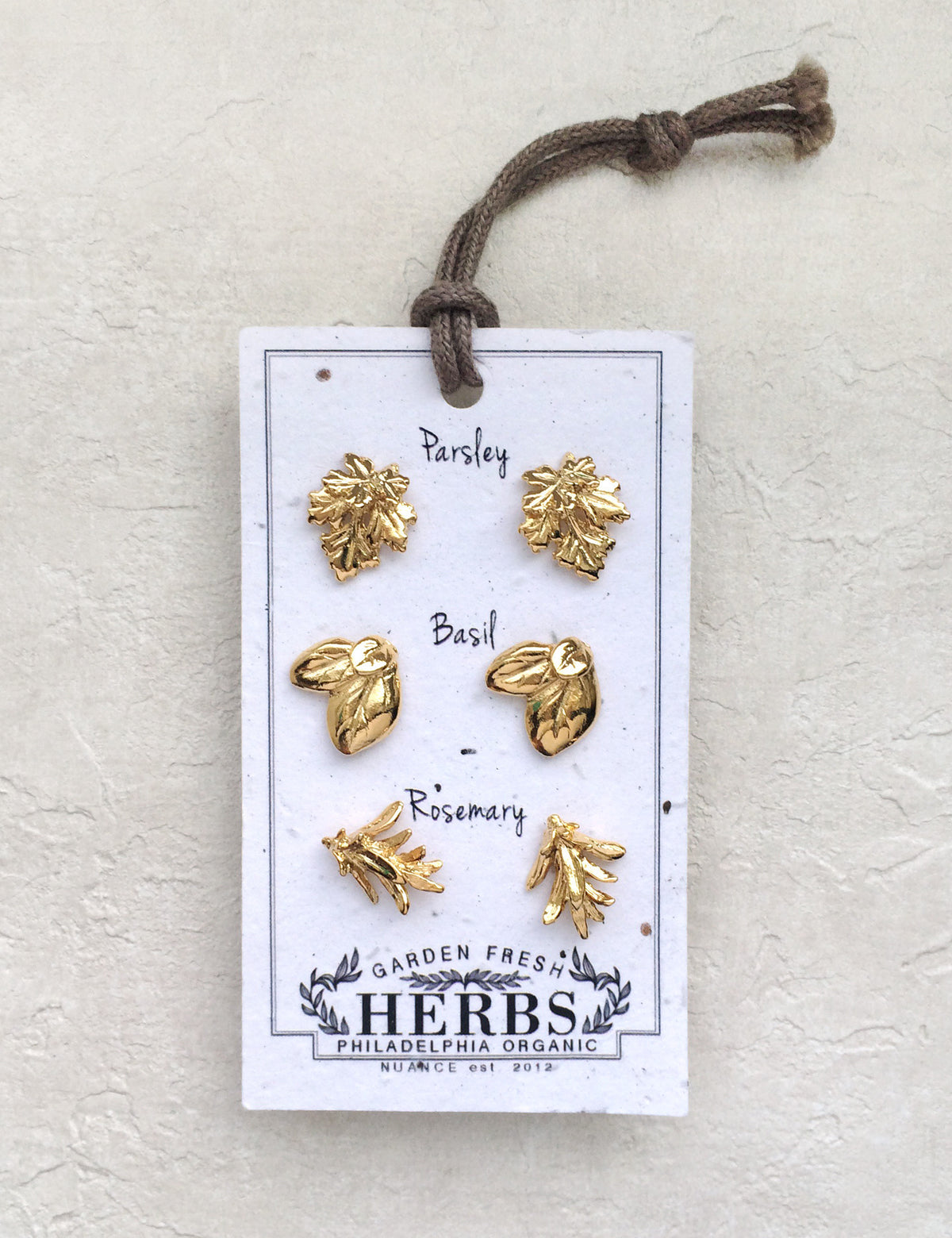 Nuance Herb Earrings with Plantable Card