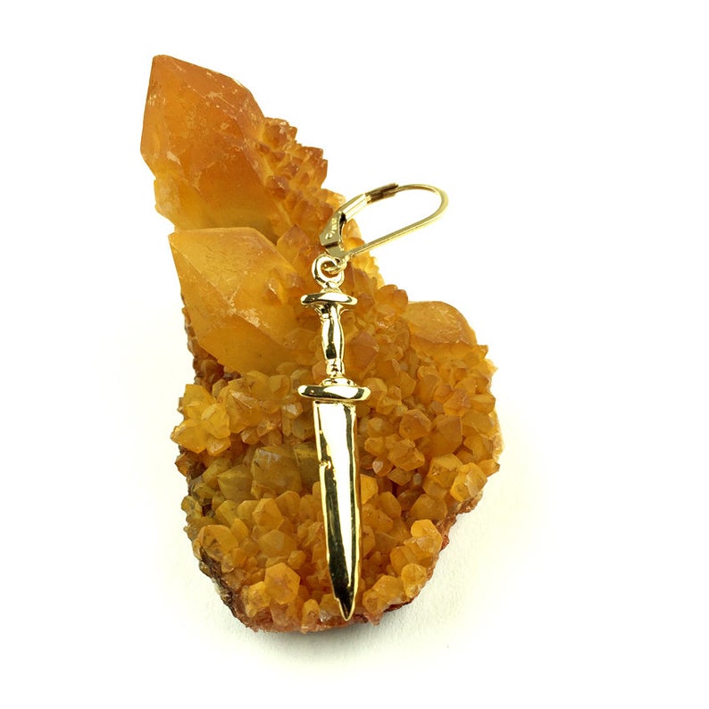 Hellhound Jewelry Dagger Shorty Earring - Gold