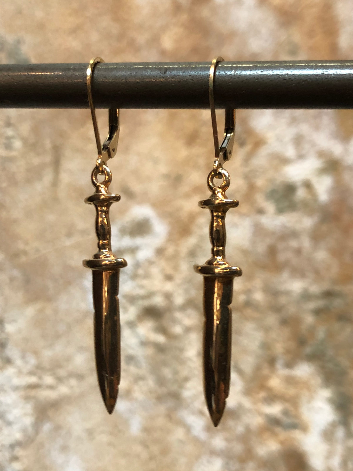 Hellhound Jewelry Dagger Shorty Earring - Gold