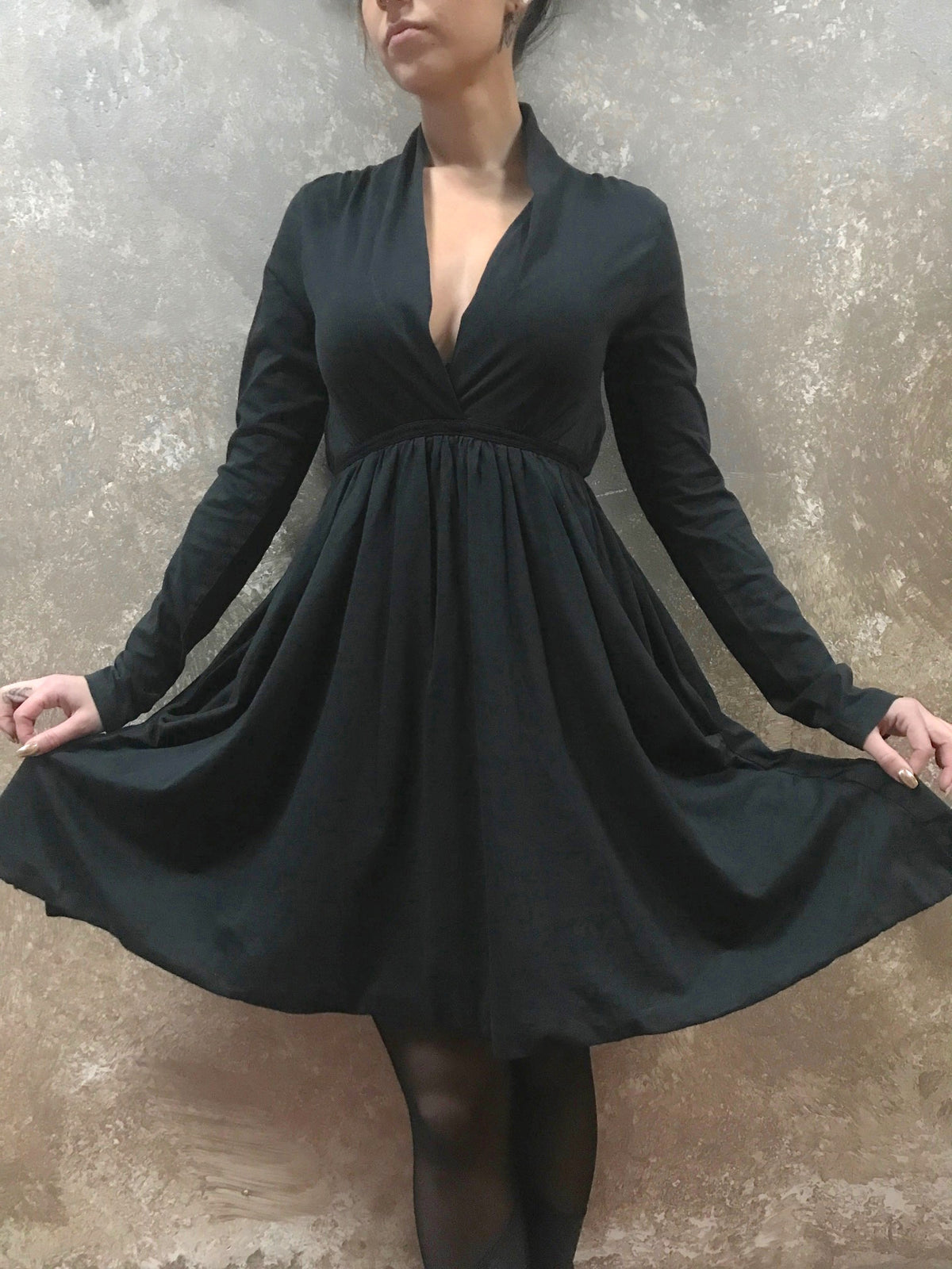 Tough Luv Black Long Sleeve Goddess Dress