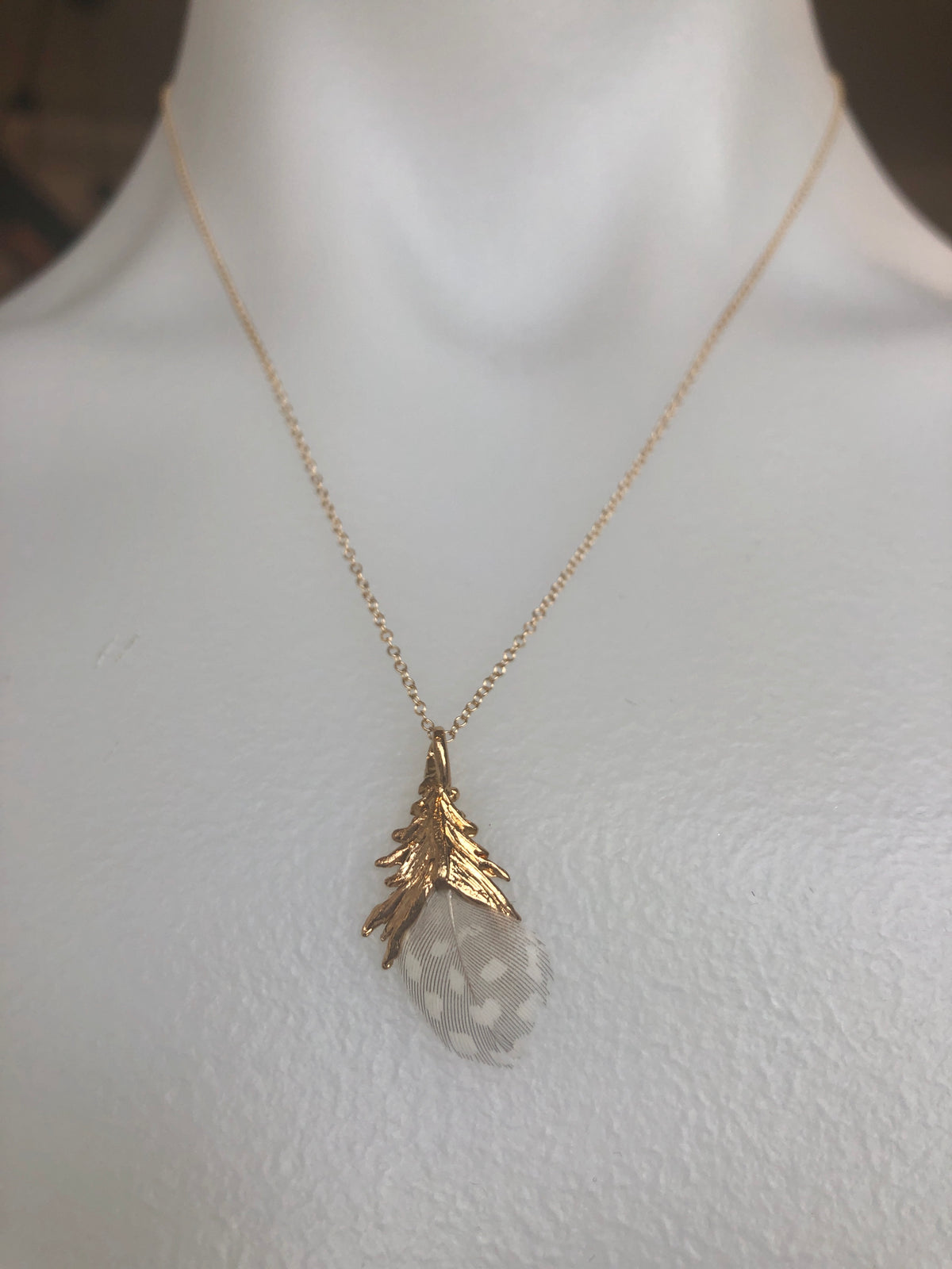 Nuance Mini Feather Charm Necklace | More Color Options
