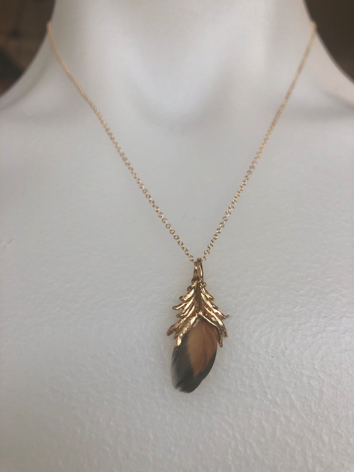 Nuance Mini Feather Charm Necklace | More Color Options