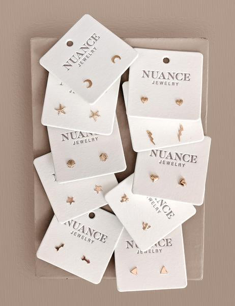 Nuance Gold Filled Icon Stud Earrings