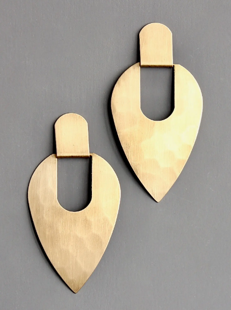 David Aubrey Brass Planchette Earrings