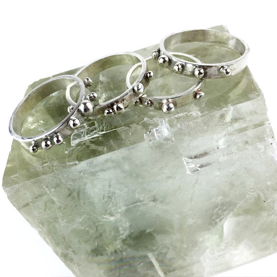 Hellhound Jewelry Studded Orbs Ring