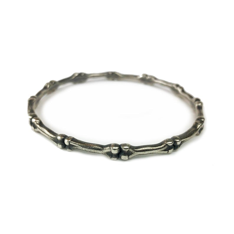 Hellhound Jewelry Burial Bangle Bracelet in Silver