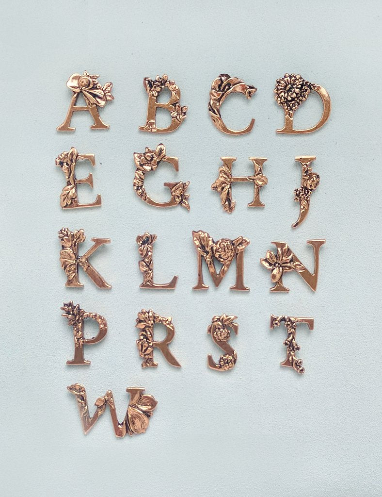 Nuance Botanical Letter Necklace