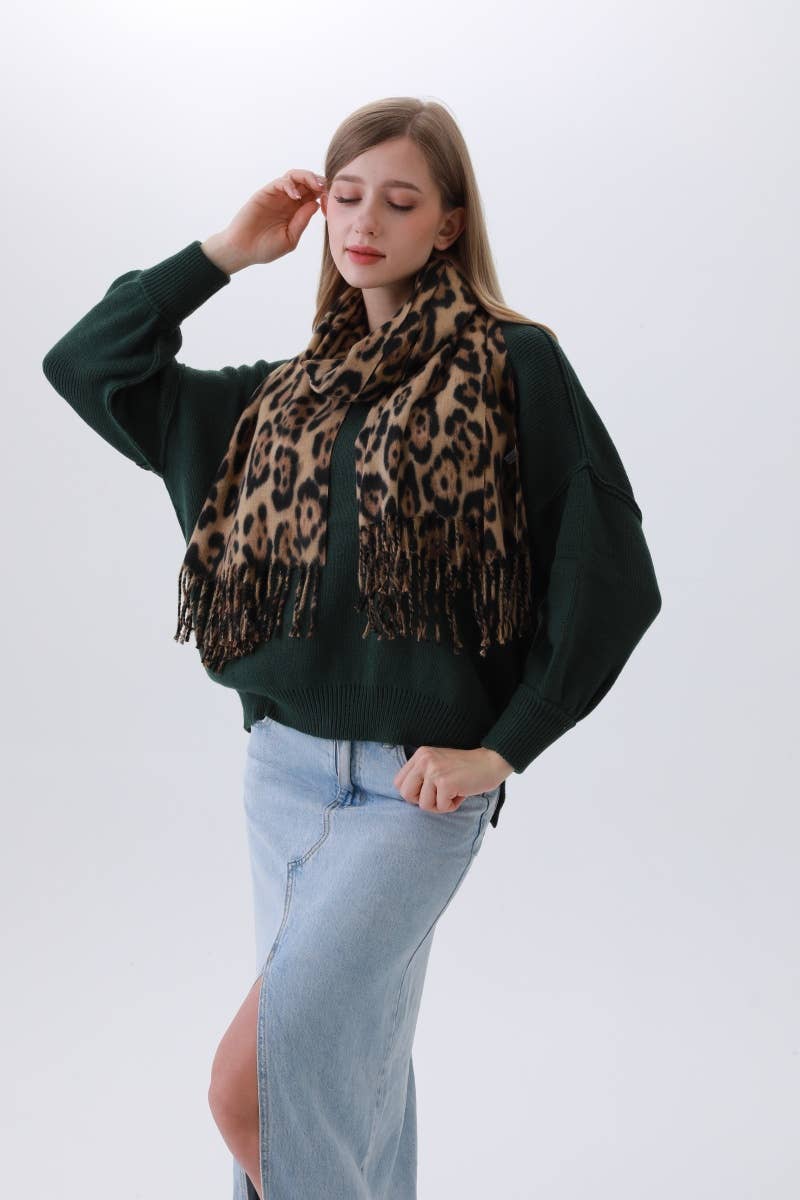 Leto Leopard Scarf