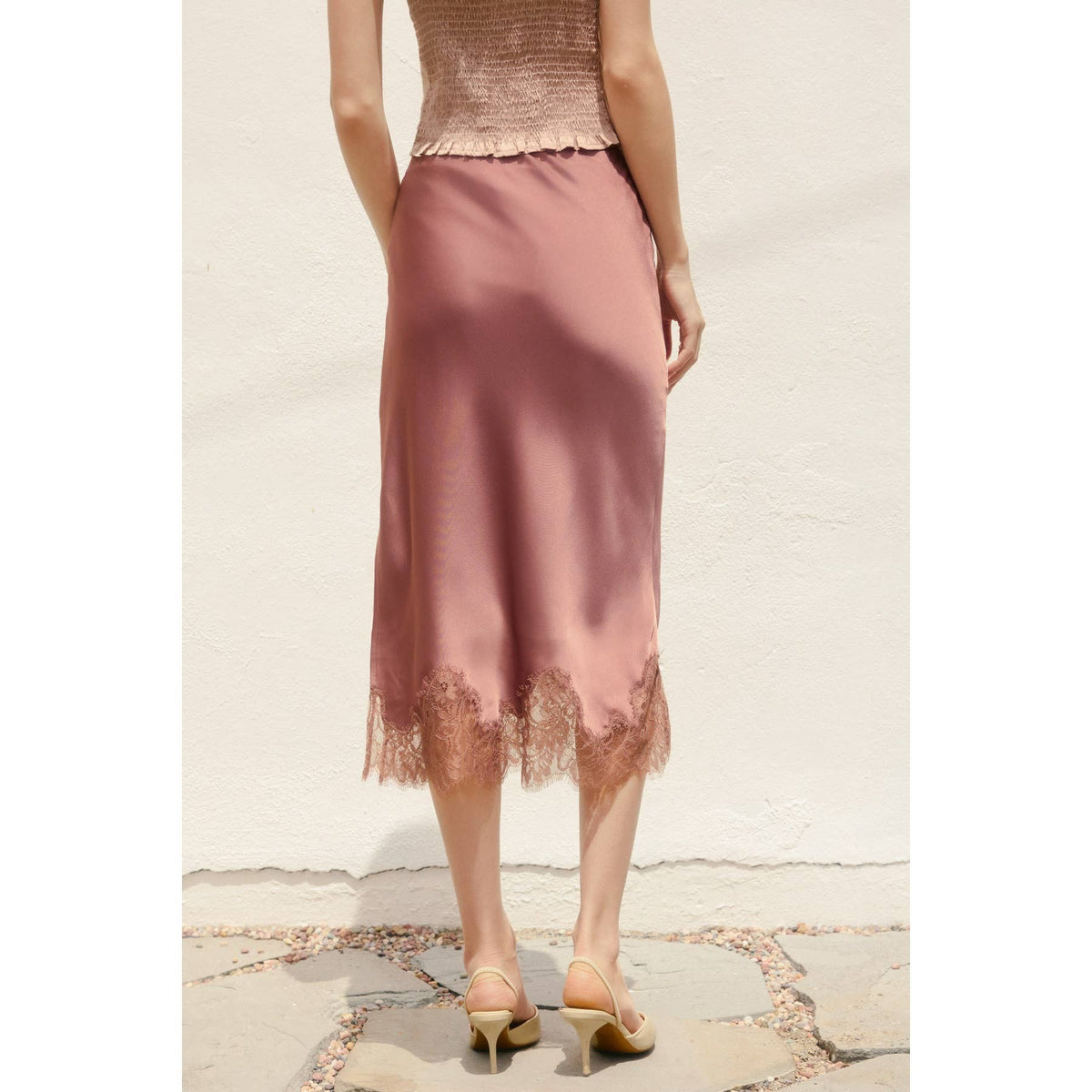 Dress Forum Lace Hem Pencil Skirt