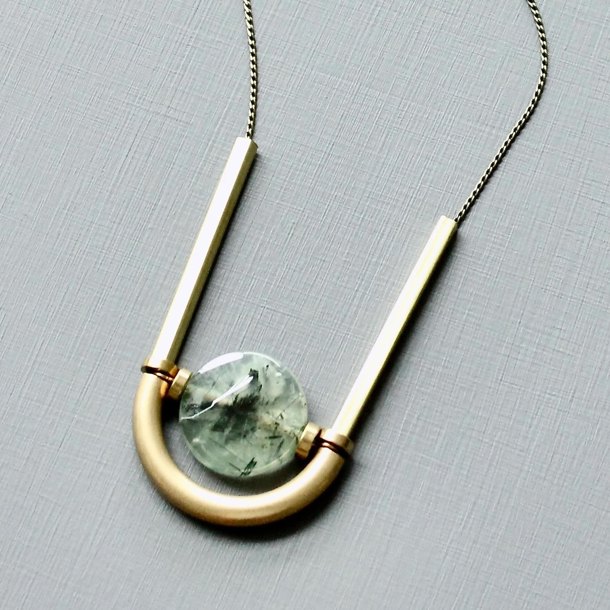 David Aubrey Curved Quartz Necklace