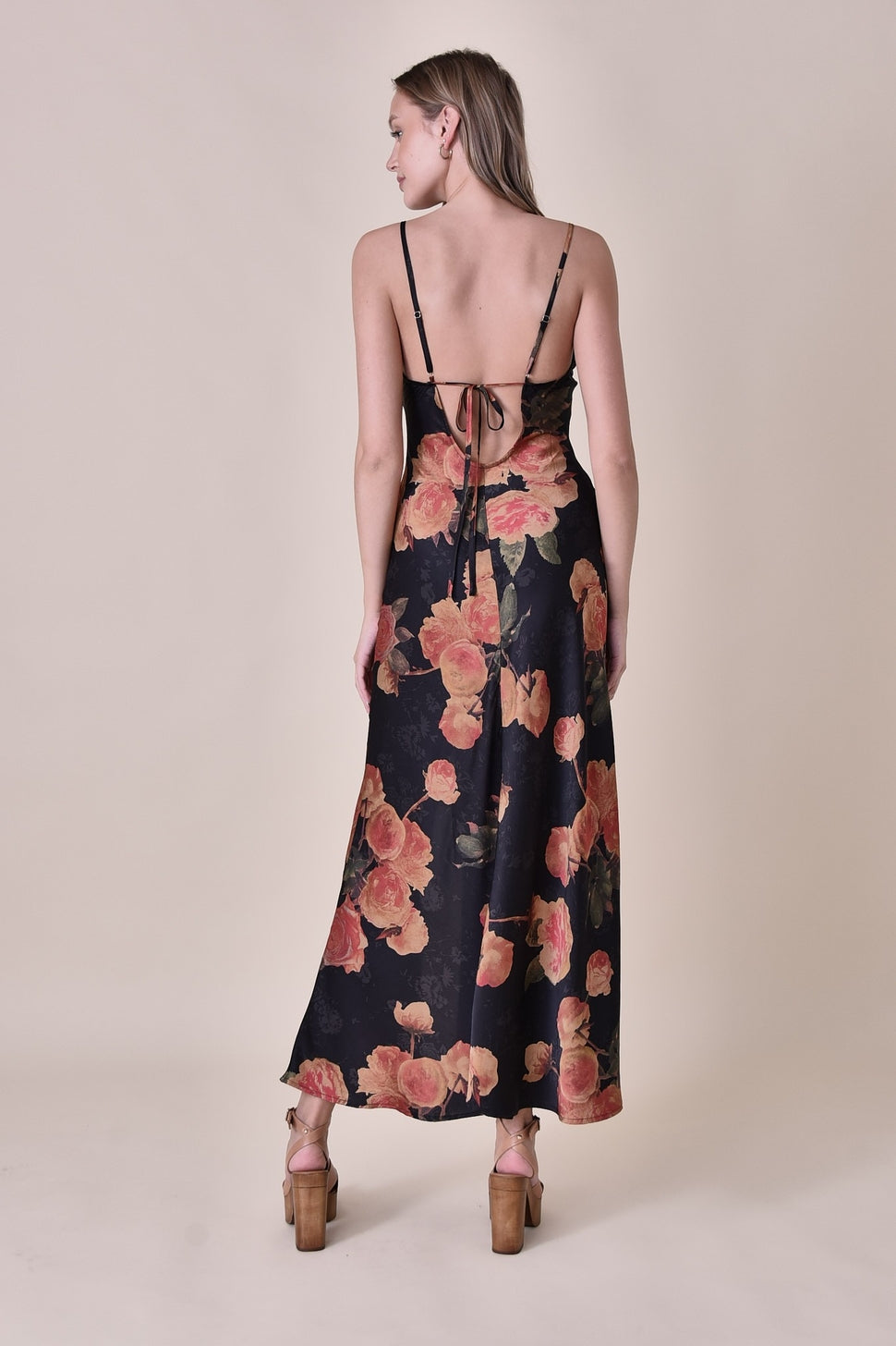 Fore- Floral Cowl Dress