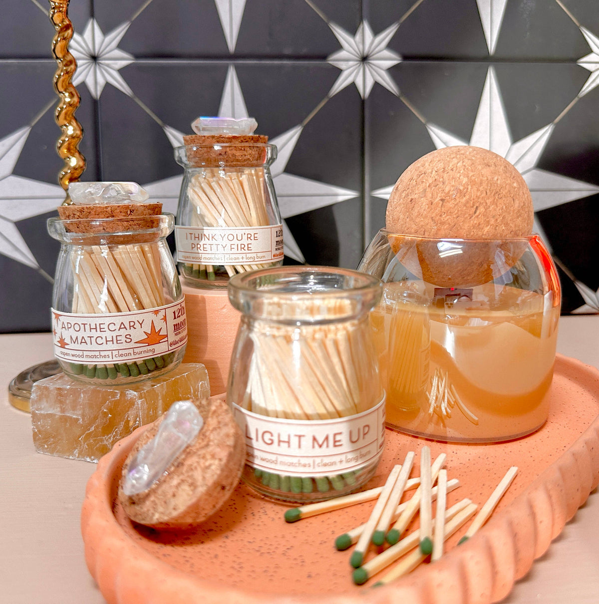 The 12th Moon Apothecary Jar Matches