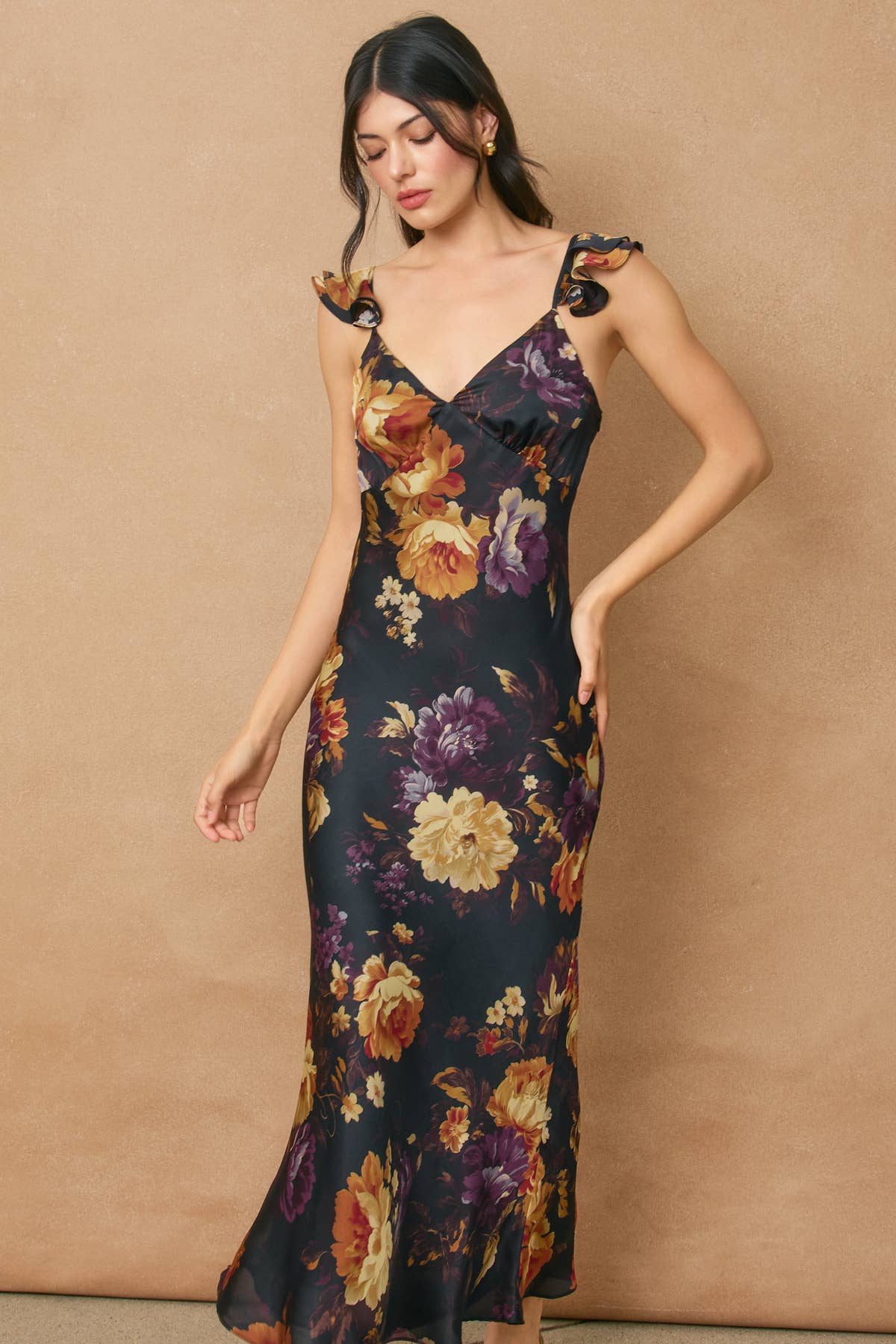 Dress Forum Flutter Shoulder Maxi Dress