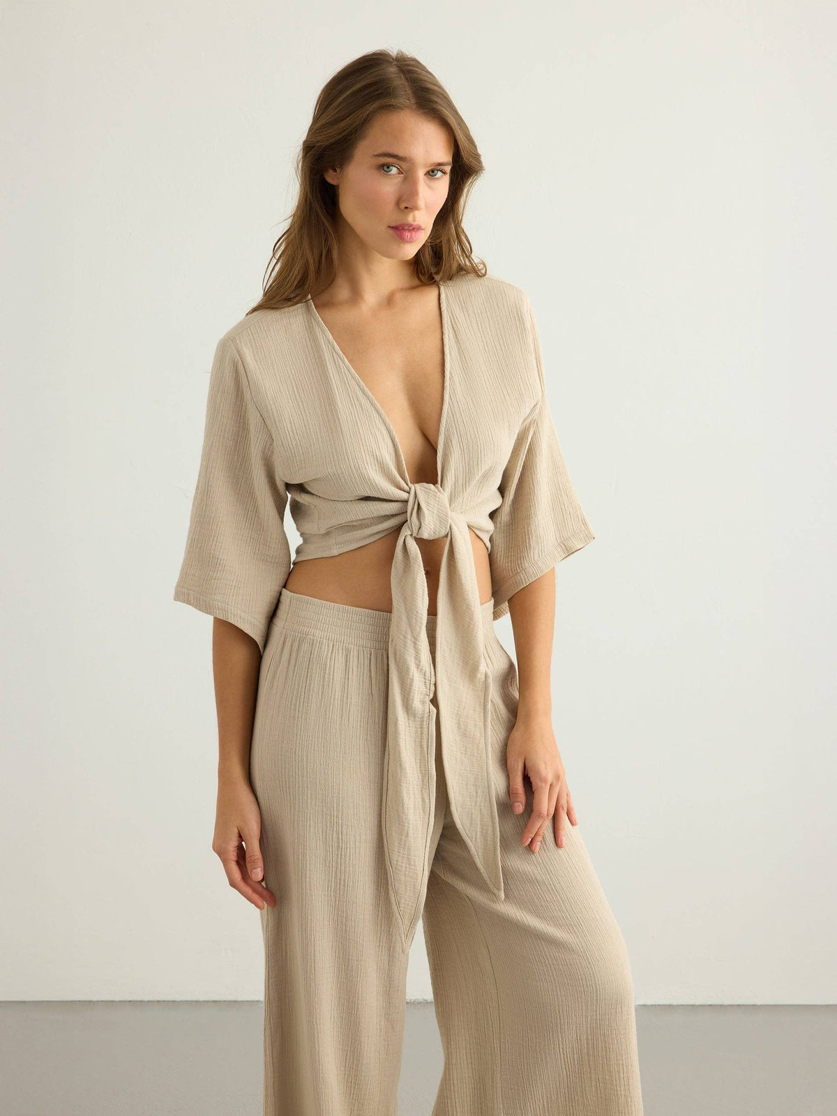 The Handloom Aura Wrap Top
