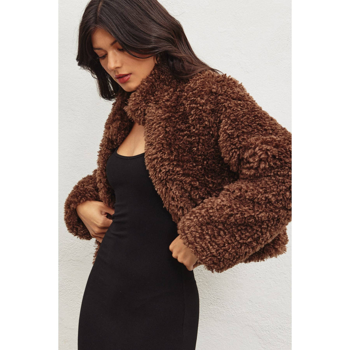 Dress Forum Soft Teddy Cropped Jacket